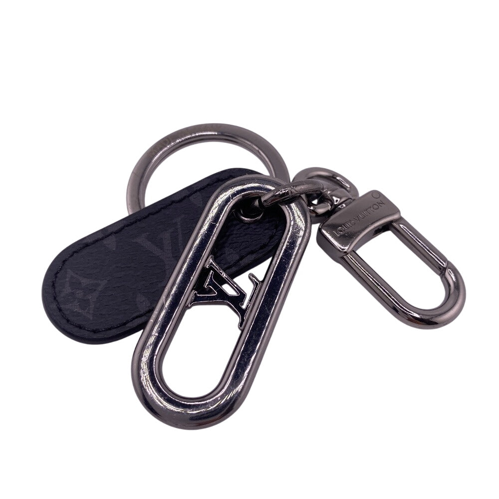 Louis Vuitton Key Ring M00927 Leather Black Eclipse Sportcle Lv Signature Chain