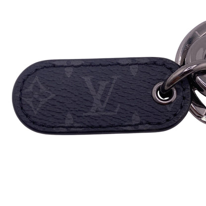 Louis Vuitton Key Ring M00927 Leather Black Eclipse Sportcle Lv Signature Chain