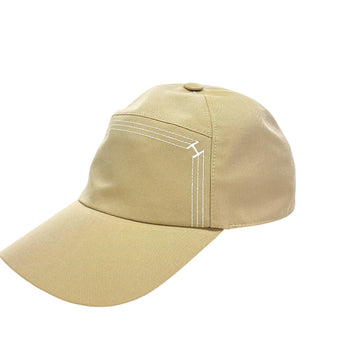 Hermes Cap Cotton Beige Hat Neo Jump Stitch