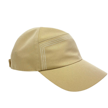 Hermes Cap Cotton Beige Hat Neo Jump Stitch