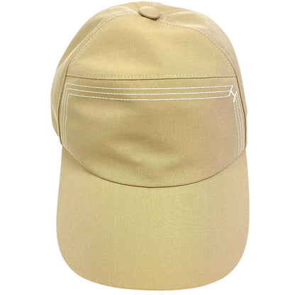 Hermes Cap Cotton Beige Hat Neo Jump Stitch