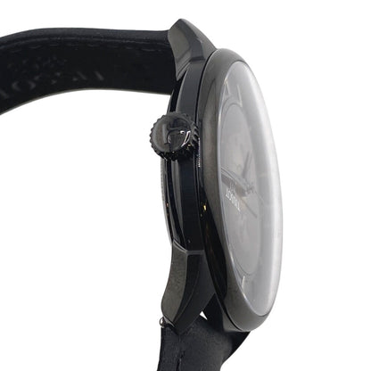 Tissot Watches Mechanical Automatic T139836A Stainless Steel, Leather Black Skeleton Shuman De
