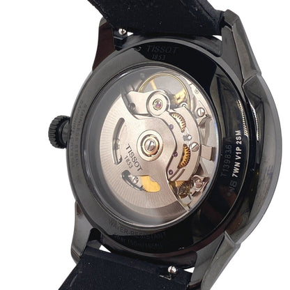 Tissot Watches Mechanical Automatic T139836A Stainless Steel, Leather Black Skeleton Shuman De