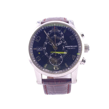 Montblanc Watches Mechanical Automatic Bbdc3L4B Stainless Steel, Leather Black Time Walker Black