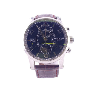 Montblanc Watches Mechanical Automatic Bbdc3L4B Stainless Steel, Leather Black Time Walker Black