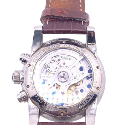 Montblanc Watches Mechanical Automatic Bbdc3L4B Stainless Steel, Leather Black Time Walker Black
