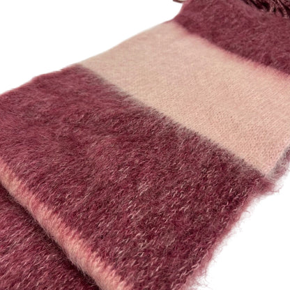 Miumiu Scarf 5Fs094 Mohair, Wool Pink Fringe