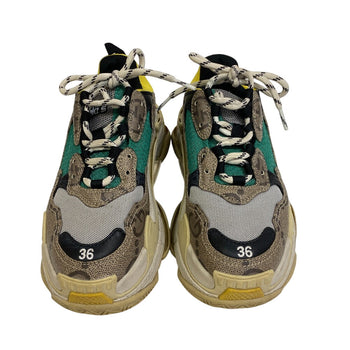 Gucci Sneakers Canvas, Knit Fabric Beige Gucci X Balenciaga The Hacker Project Maxi Gg Supreme