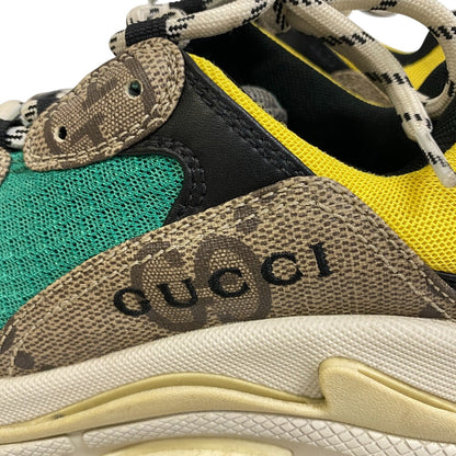 Gucci Sneakers Canvas, Knit Fabric Beige Gucci X Balenciaga The Hacker Project Maxi Gg Supreme