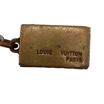 Louis Vuitton Key Ring Model Number Unknown Metal Gold Trunk Motif