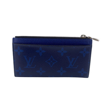 Louis Vuitton Coin Case M30270 Monogram Canvas, Taiga Leather Cobalt Blue Taigalama Coin Card