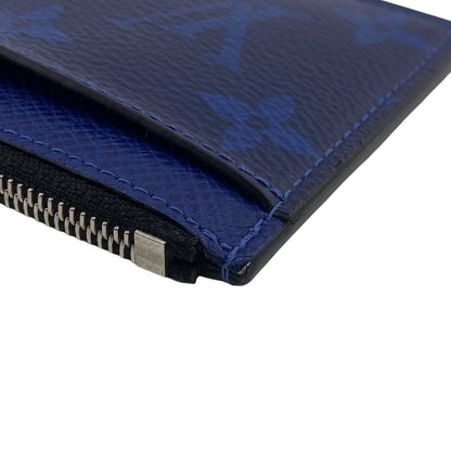 Louis Vuitton Coin Case M30270 Monogram Canvas, Taiga Leather Cobalt Blue Taigalama Coin Card