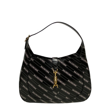 Gucci Handbag 636712 Leather Black Valencia Shoulder Bag Jackie 1961 The Hacker Women