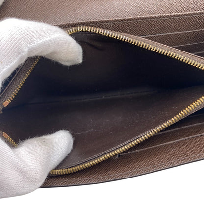 Louis Vuitton Long Wallet Purse N63209 Leather Brown Damier Portefeuille Sarah Women