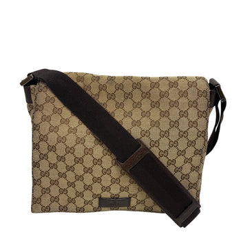 Gucci Shoulder Bag 146236 Gg Canvas, Leather Beige Gg Canvas Women(Unisex)