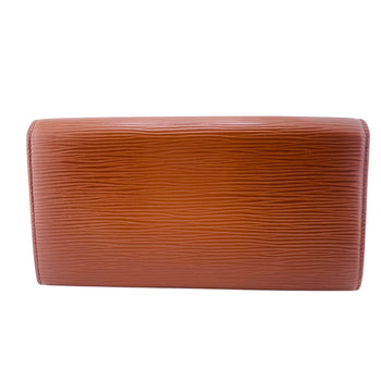 Louis Vuitton Long Wallet Purse M60321 Epi Leather Brown Snap Button Epi Portefeuille Sarah