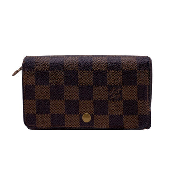 Louis Vuitton Bifold Wallet N61730 Damier Brown Damier Porto Monnet Bie Tresol Mens