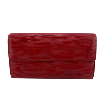 Louis Vuitton Long Wallet Purse M63577 Epi Leather Red Epi Leather Porto Monnet Women