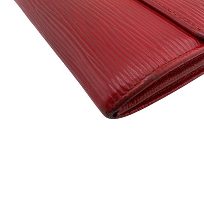 Louis Vuitton Long Wallet Purse M63577 Epi Leather Red Epi Leather Porto Monnet Women