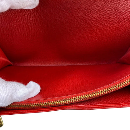 Louis Vuitton Long Wallet Purse M63577 Epi Leather Red Epi Leather Porto Monnet Women
