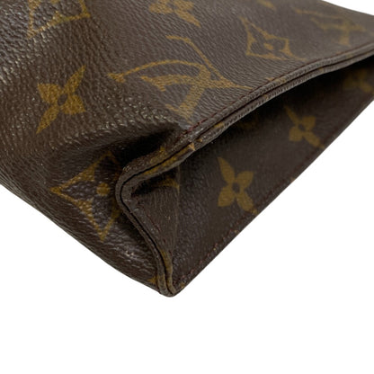 Louis Vuitton Pouch M47544 Leather Brown Monogram Posh Toilette Women