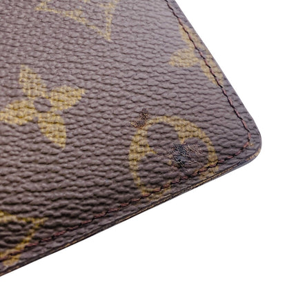 Louis Vuitton Bill Compartment M60895 Leather Brown Bifold Wallet Monogram Portefeuille Multripru