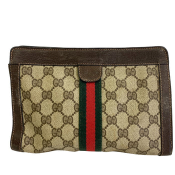 Gucci Business Bag Gg Canvas Brown Old Gucci Sherry Mens