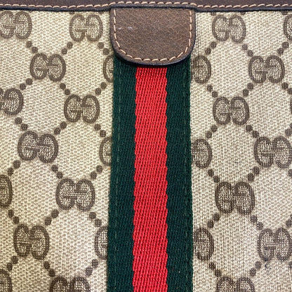 Gucci Business Bag Gg Canvas Brown Old Gucci Sherry Mens