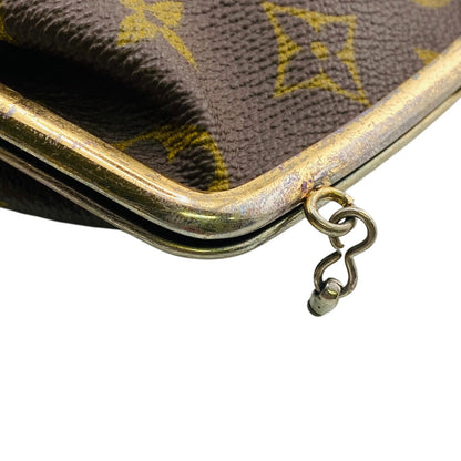 Louis Vuitton Pouch Monogram Brown Gamaguchi Pouch Monogram Unisex(Unisex)