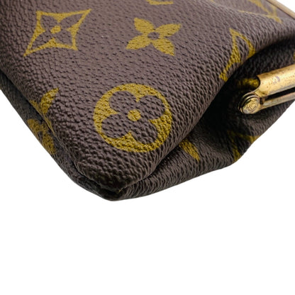 Louis Vuitton Pouch Monogram Brown Gamaguchi Pouch Monogram Unisex(Unisex)