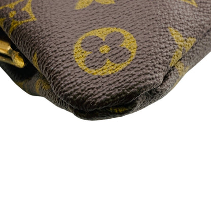 Louis Vuitton Pouch Monogram Brown Gamaguchi Pouch Monogram Unisex(Unisex)