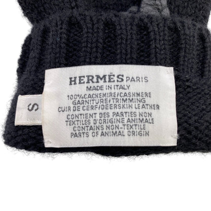 Hermes Gloves Cashmere, Leather Black Glove Baltimore Women S