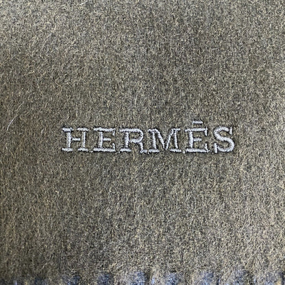 Hermes Scarf Cashmere Navy Recto Verso