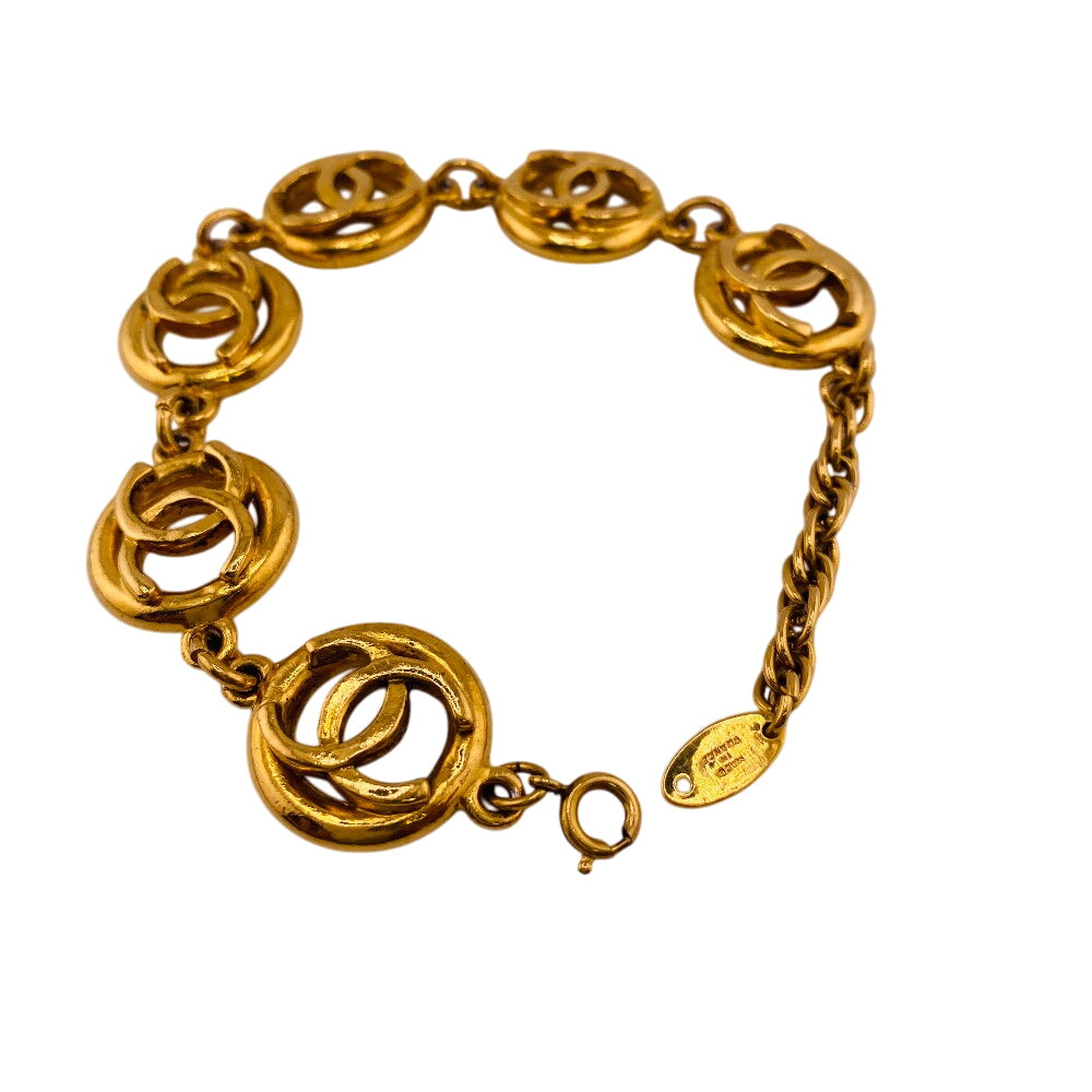 Chanel Bracelet Gold Plated Gold Coco Mark