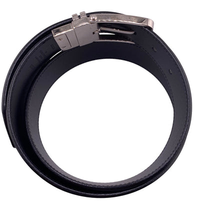 Louis Vuitton Belt M9674 Leather Black Damier Infini Santur Boston Mens 90/36