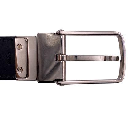 Louis Vuitton Belt M9674 Leather Black Damier Infini Santur Boston Mens 90/36