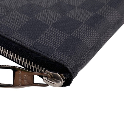 Louis Vuitton Long Wallet Purse N63095 Damier Grafitte Black Appy Wallet Damier Grafitte Verdical