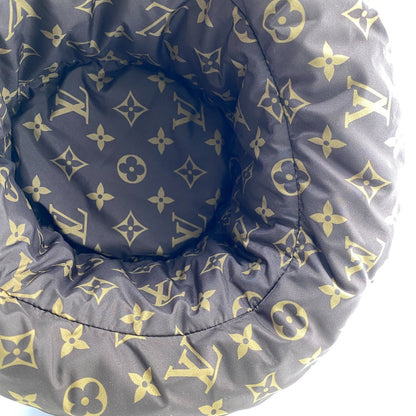 Louis Vuitton Hat M77024 Nylon, Leather Black Monogram Hat Bob Pillow Bucket Hat S