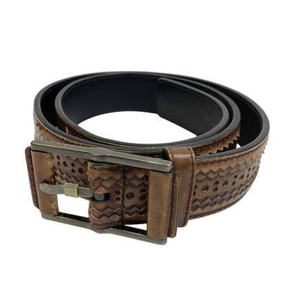Berluti Belt Leather Brown Mens 90/36