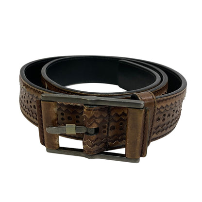 Berluti Belt Leather Brown Mens 90/36