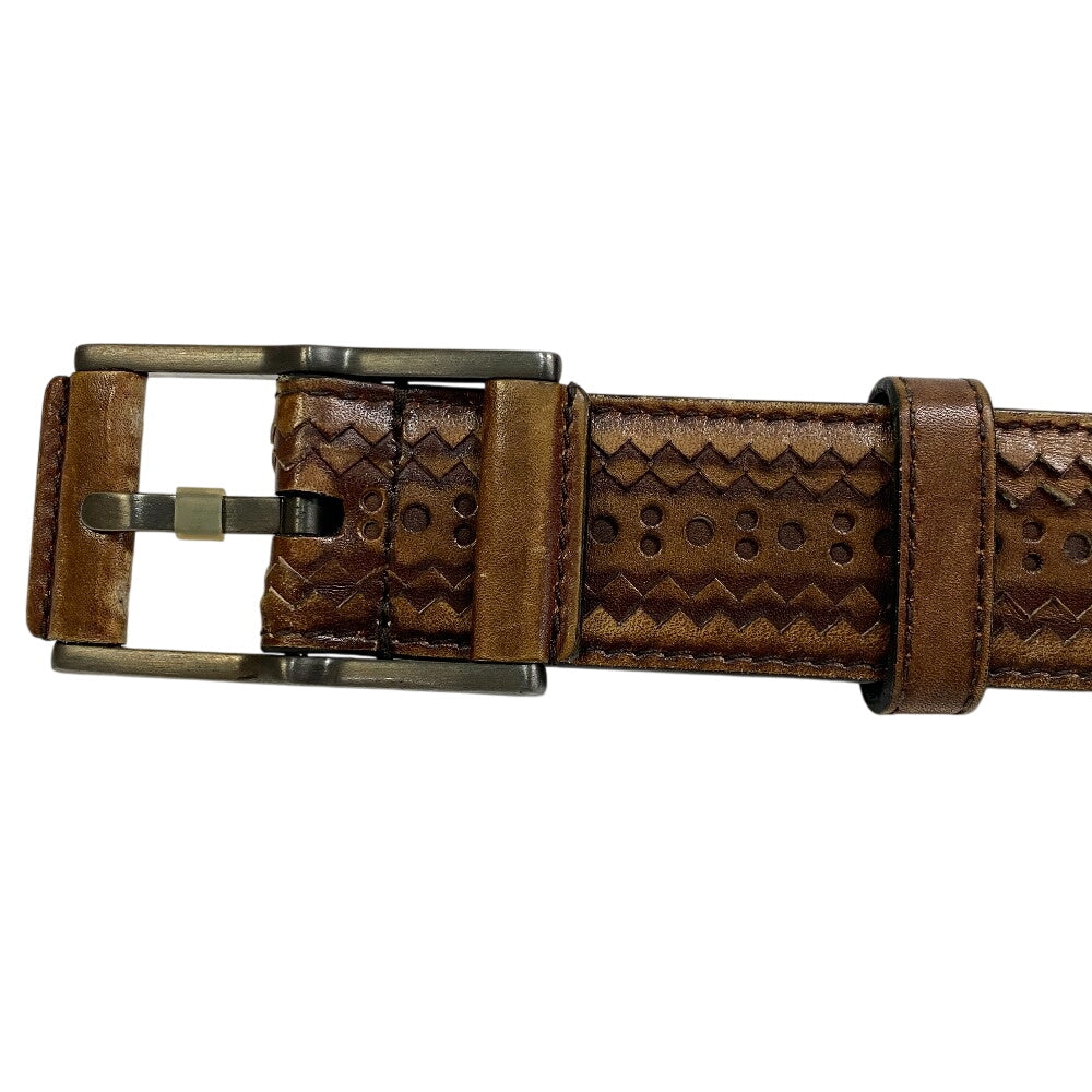 Berluti Belt Leather Brown Mens 90/36