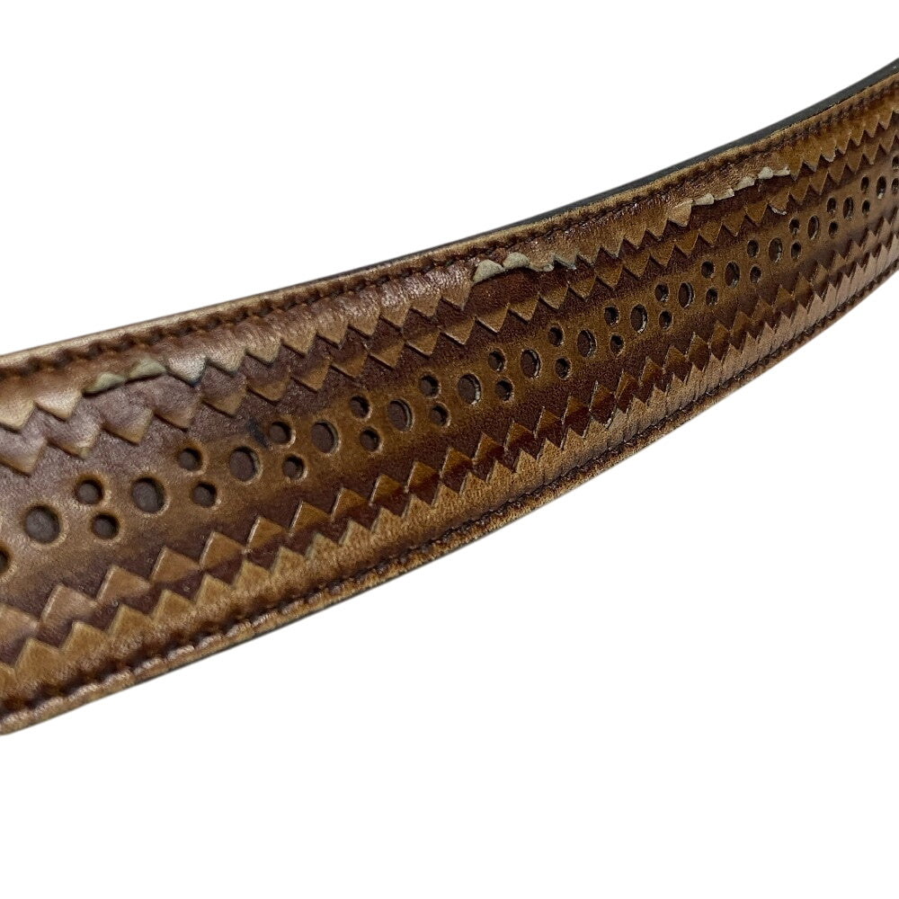 Berluti Belt Leather Brown Mens 90/36
