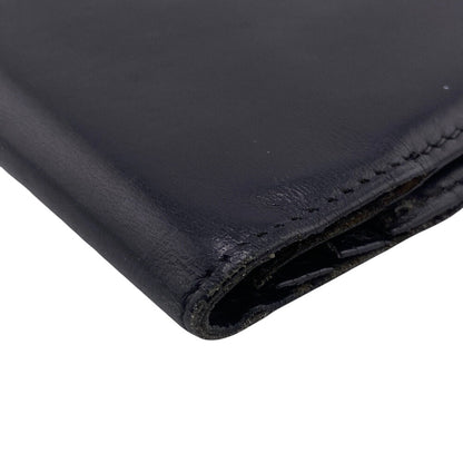 Hermes Long Wallet Purse Box Scarf Black 1996 Long Wallet Bean Classic Mens(Unisex)