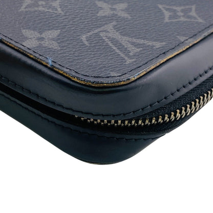 Louis Vuitton Long Wallet Purse M61698 Monogram Eclipse Black Monogram Eclipse Zippy Xl Mens