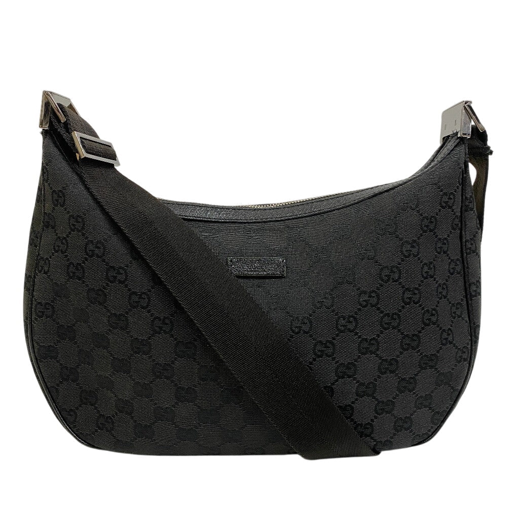Gucci Shoulder Bag 122790 Canvas Black Gg Canvas Women
