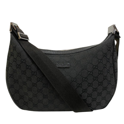 Gucci Shoulder Bag 122790 Canvas Black Gg Canvas Women