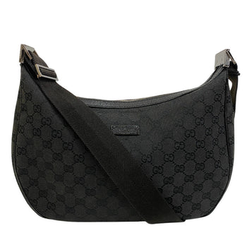 Gucci Shoulder Bag 122790 Canvas Black Gg Canvas Women