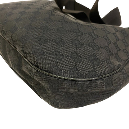 Gucci Shoulder Bag 122790 Canvas Black Gg Canvas Women