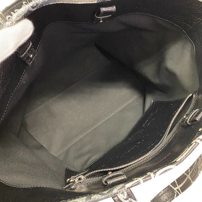 Balenciaga Handbag 671409 Leather Black Tote Bag Graffiti 2Way Barbes Medium Shopper Graffiti Mens