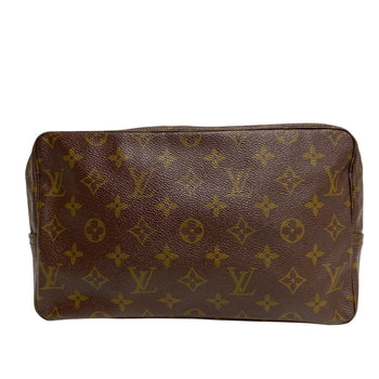 Louis Vuitton Pouch M47522 Leather Brown Travel Pouch Monogram Truth Cracking T Mens